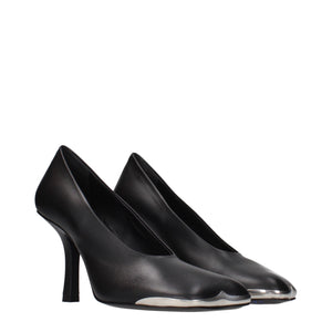 Burberry Schwarze Leder Pumps mit hohem Absatz