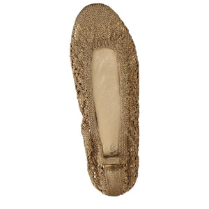 Isabel Marant Ballerinas aus goldenem Stoff
