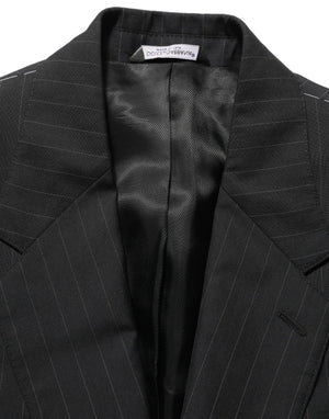 Dolce & Gabbana Sakko aus Wolle mit schwarzem Streifenmuster, einreihig