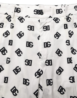 Dolce & Gabbana Weiße Skinny Fit Anzughose mit Logo für Herren