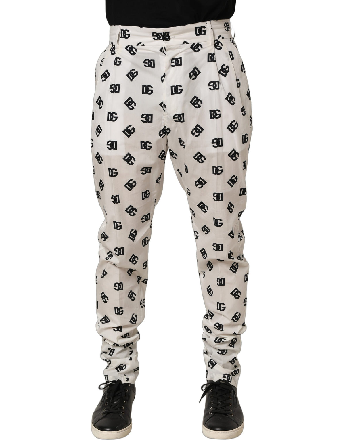 Dolce & Gabbana Weiße Skinny Fit Anzughose mit Logo für Herren