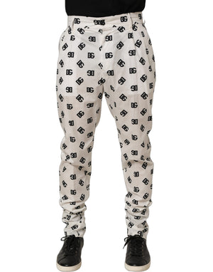 Dolce & Gabbana Weiße Skinny Fit Anzughose mit Logo für Herren