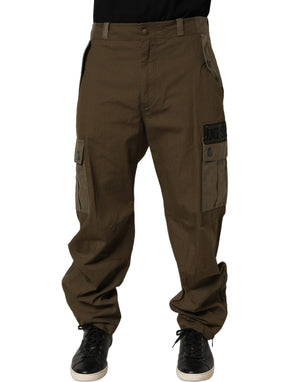 Dolce & Gabbana Braune Cargohose mit geradem Bein und mittlerer Leibhöhe
