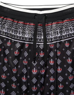 Dolce & Gabbana Schwarze Jogginghose mit Bandana-Krone für Herren