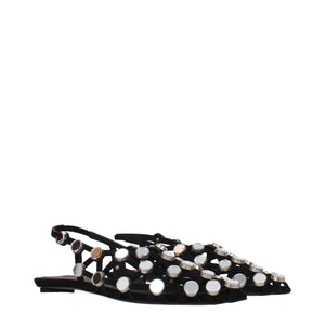 The Attico Schwarze Ballerinas aus Leder