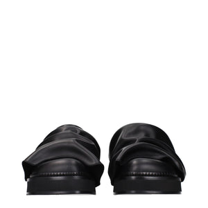 The Attico Schwarze Leder-Slipper