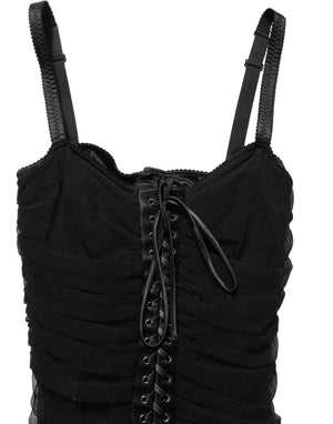 Dolce & Gabbana Schwarzes Bodycon Korsett-Mini-Kleid