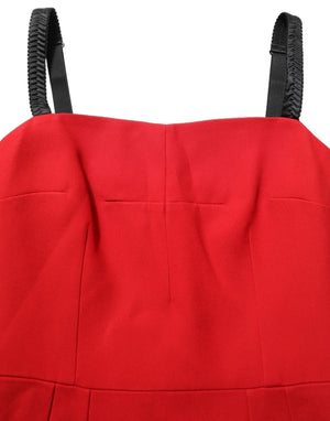 Dolce & Gabbana Rotes Stretch Bodycon Etuikleid knielang