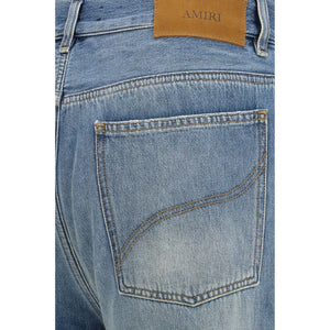 Amiri Blaue Baumwoll-Jeans mit ausgestelltem Bein