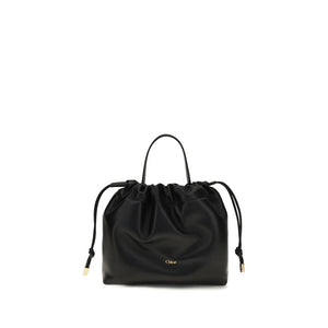 Chloé Schwarze Lammleder Schultertasche Ovis Aries Aries