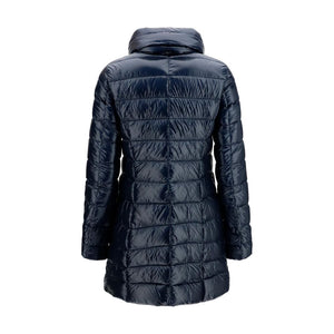 Herno Blaue Polyamid-Jacke in voller Länge