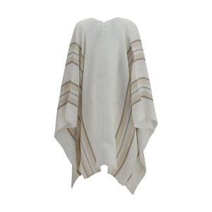 Brunello Cucinelli Beige Leinenponcho