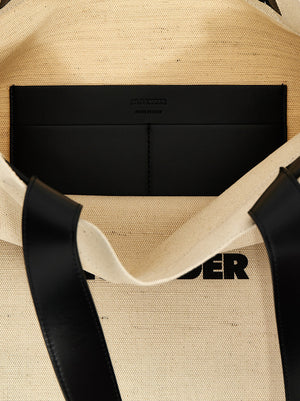 Jil Sander Zweifarbige Jute-Shopper
