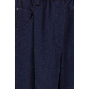 Brunello Cucinelli Blaue Wollhose Oves Aries