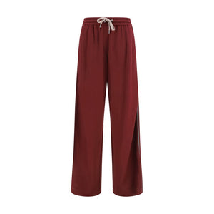 Brunello Cucinelli Bordeaux Baumwoll-Athletikhose