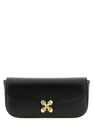 Alexander McQueen Schwarze Kalbsleder-Umhängetasche