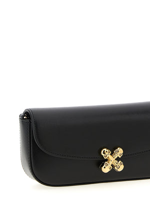 Alexander McQueen Schwarze Kalbsleder-Umhängetasche