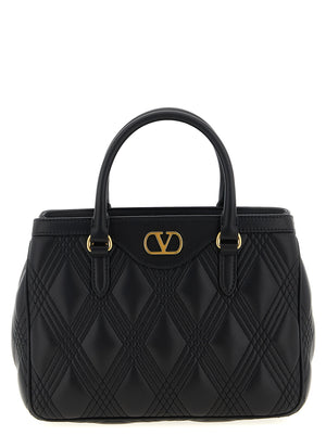 Valentino Garavani Schwarze Lammleder-Schultertasche