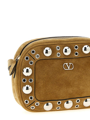 Valentino Garavani Beige Cowhide Crossbody Bag