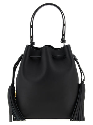 Valentino Garavani Schwarze Kalbsleder-Schultertasche