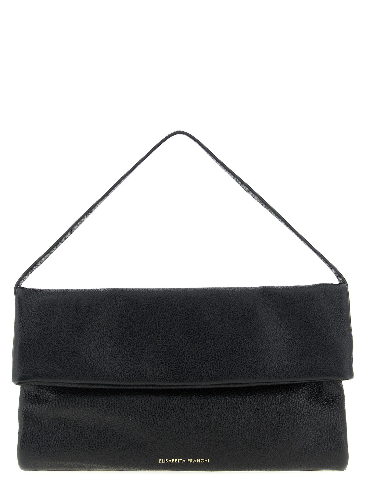 Elisabetta Franchi Schwarze Kalbsleder-Schultertasche