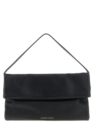 Elisabetta Franchi Schwarze Kalbsleder-Schultertasche