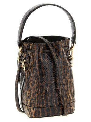 Fendi Braune Samtleder-Handtasche