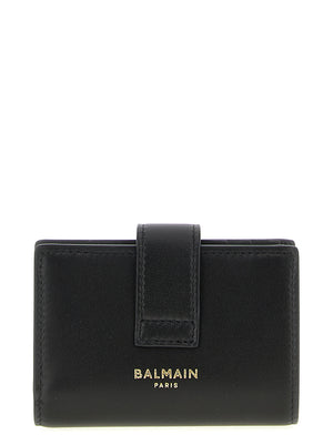 Balmain Schwarzer Kartenhalter aus Lammleder