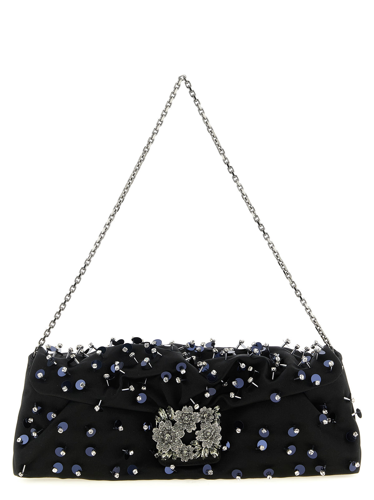 Roger Vivier Schwarze Clutch aus Viskose