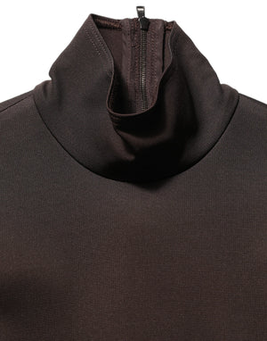 Dolce & Gabbana Braunes Rollkragen-Langarmblusen-Top