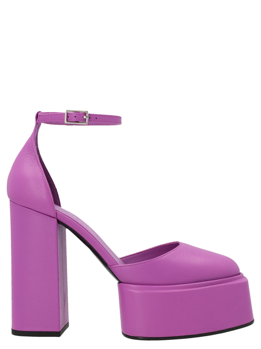 3Juin Lila Leder High Heels