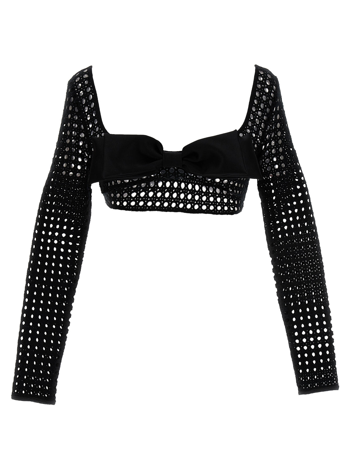 Giambattista Valli Schwarzes Langarmshirt aus Polyester
