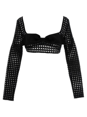 Giambattista Valli Schwarzes Langarmshirt aus Polyester