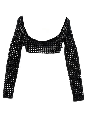 Giambattista Valli Schwarzes Langarmshirt aus Polyester