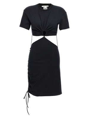 Nensi Dojaka Schwarzes Baumwoll-Midikleid