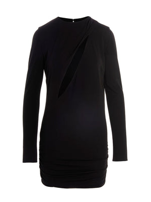 Versace Schwarzes Viskose-Kurzkleid