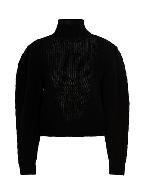 MIXIK Schwarzer Wollcardigan