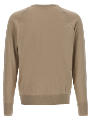 MA'RY'YA Beige Cotton Cardigan