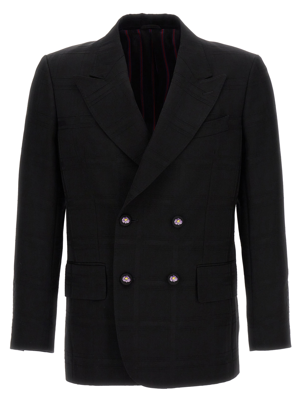 Etro Schwarzer Blazer aus reiner Schurwolle