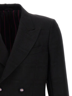 Etro Schwarzer Blazer aus reiner Schurwolle