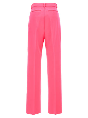 Sportmax Fuchsia Virgin Wool Casual Pants