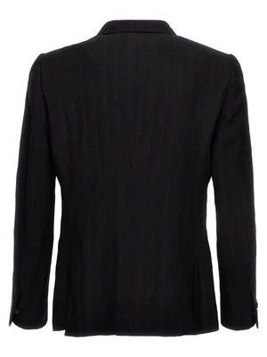 MAURIZIO MIRI Schwarzer Baumwollblazer