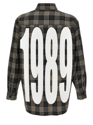 1989 Studio Graue Baumwollbluse
