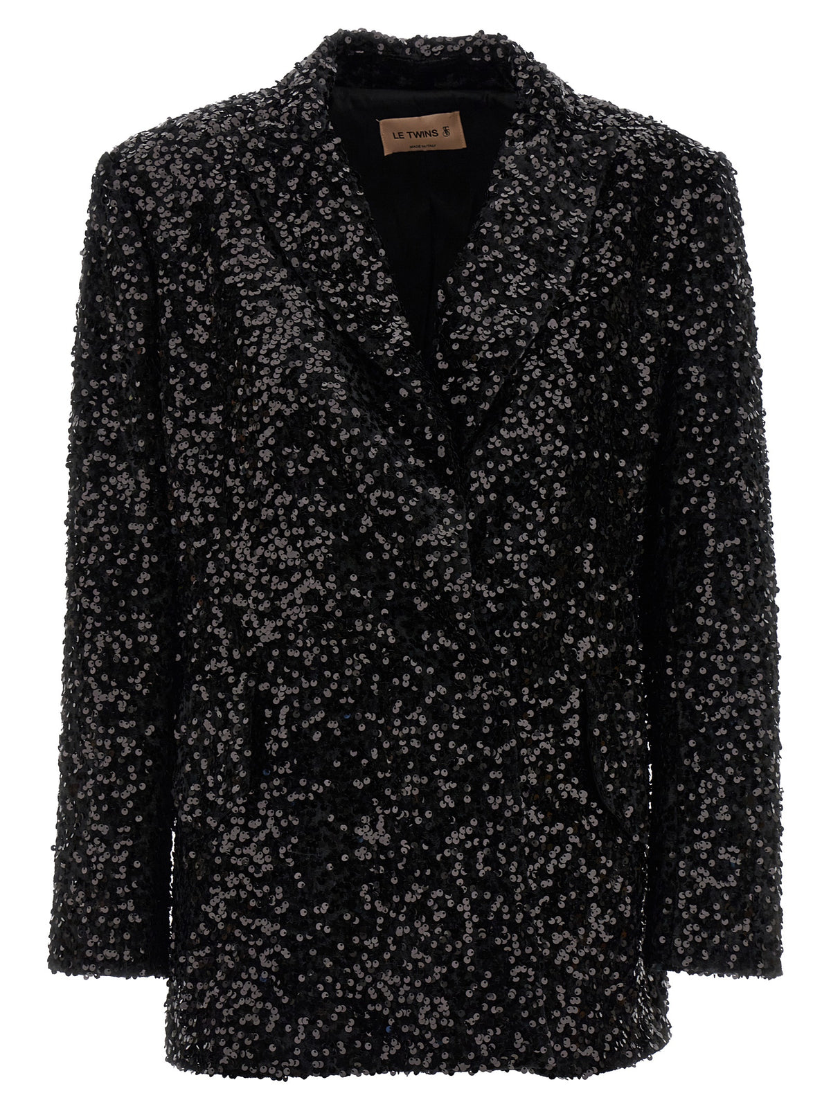 LE TWINS Schwarzer Blazer aus Polyester