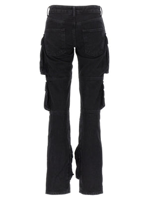 The Attico Schwarze Cargo-Hose aus Baumwolle