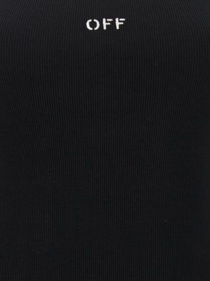 Off-White Schwarzes kurzes Baumwollkleid