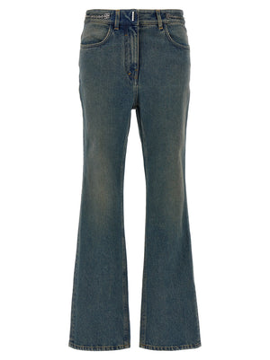 Givenchy Blaue Bootcut-Jeans aus Baumwolle