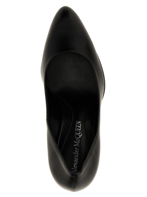 Alexander McQueen Schwarze Pumps aus Lammleder mit hohem Absatz