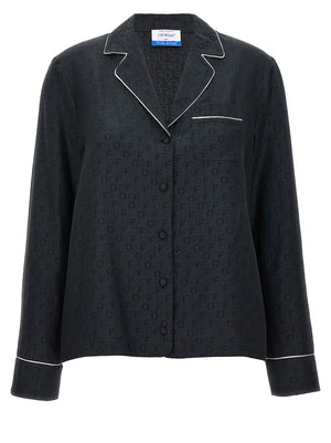 Off-White Schwarze Seidenbluse