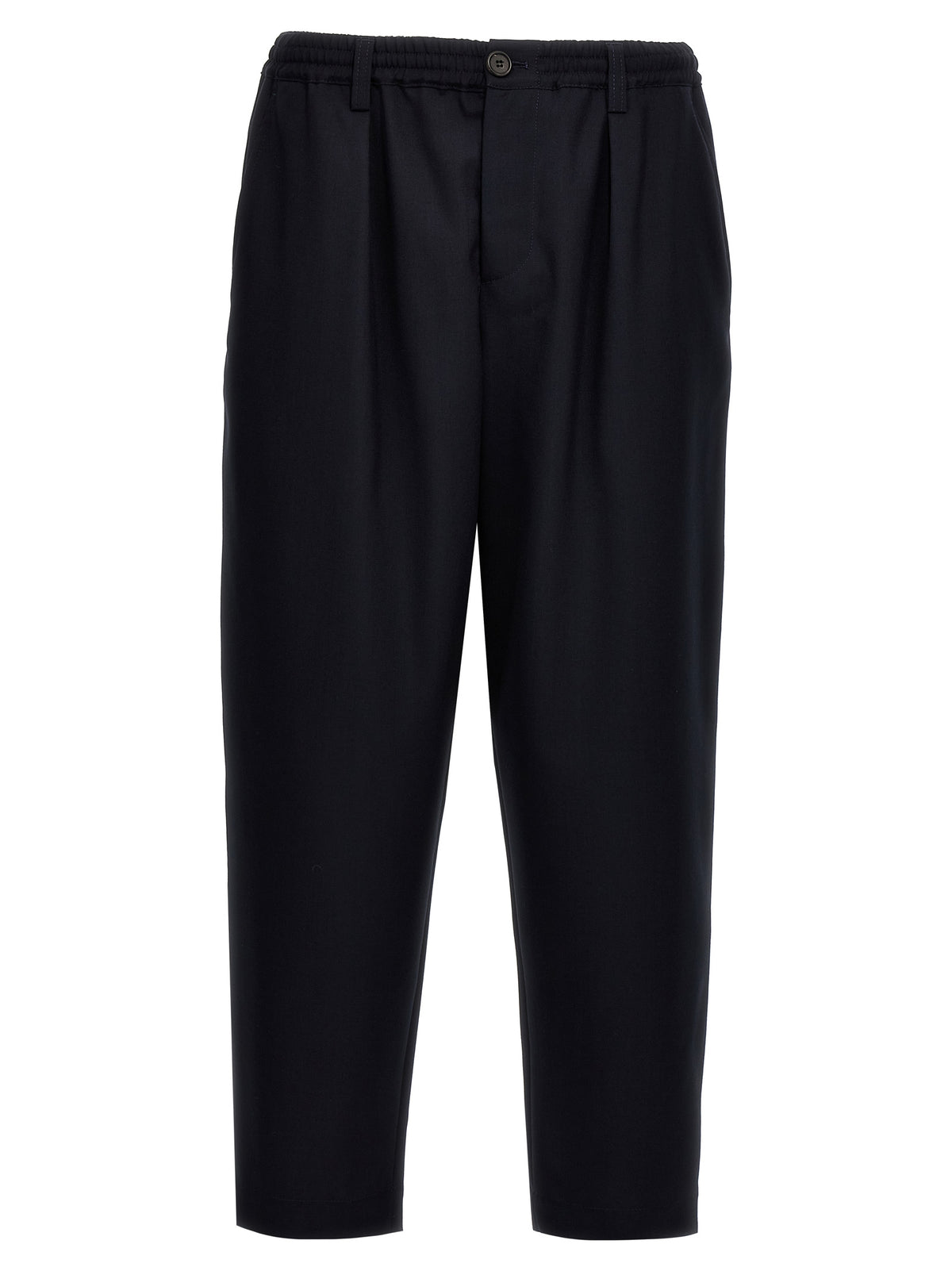 Marni Blaue Cropped Hose aus reiner Schurwolle